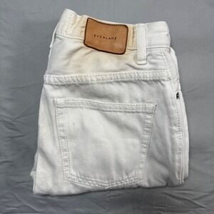 Everlane The Lightweight Relaxed Jean White Cotton Straight Leg Women's 24R
